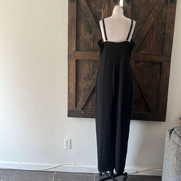 NWT Popilush The Shapewear Built-in Lace Backless V Neck Wide Leg Bodysuit - Picture 9 of 16